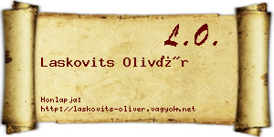 Laskovits Olivér névjegykártya